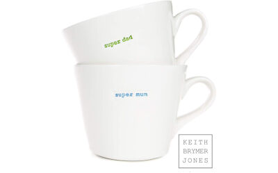 Keith Brymer Jones Stamped Word Bucket Mug White 350ml Choice of 8 Designs