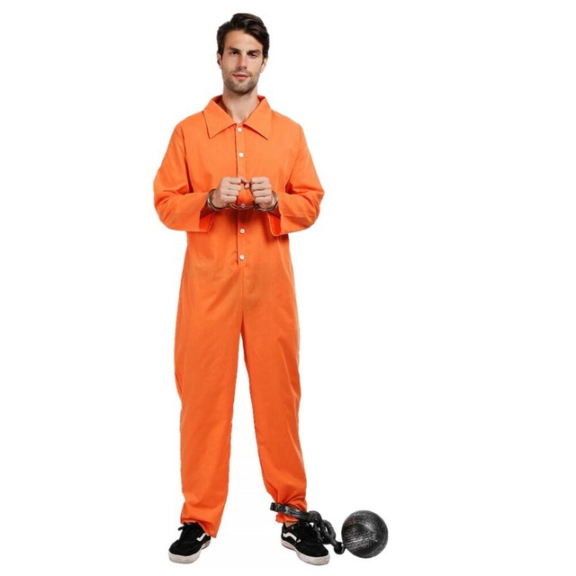 Orange Prisoner Scrub Convict Inmate Jail Unisex Piper Chapman Costume eBay