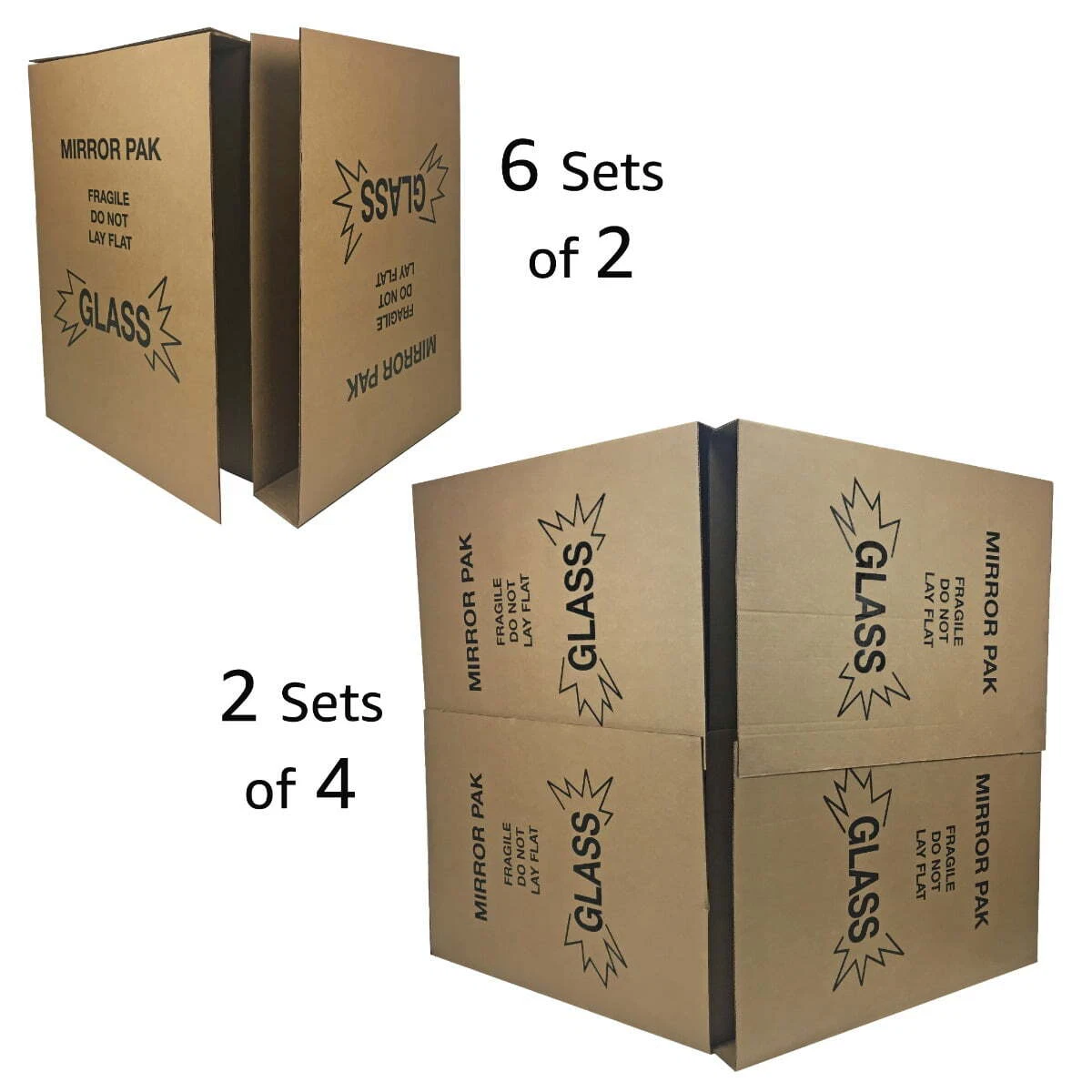 uBoxes Picture & Mirror Moving Boxes 8 Sets (6) 30x40 (2) 40x60