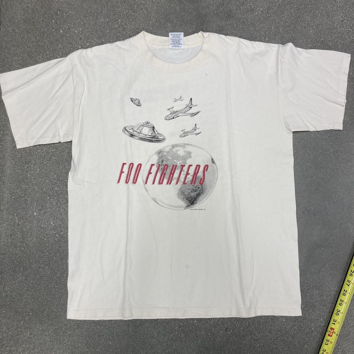 Foo Fighters 1996 UFO Tour Tee, with Tour dates. Original