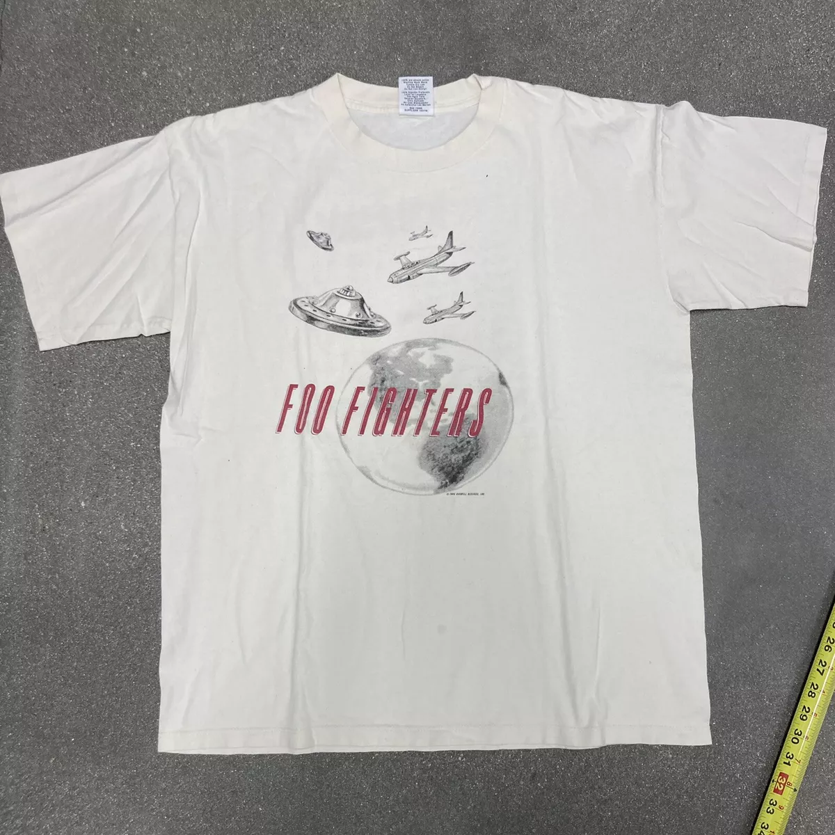 Foo Fighters 1996 UFO Tour Tee, with Tour dates. Original Print, Original Owner.
