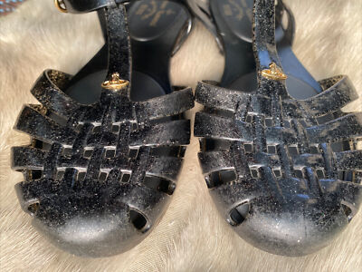 Vivienne Westwood + Melissa Sandals Girls Size 3 Black