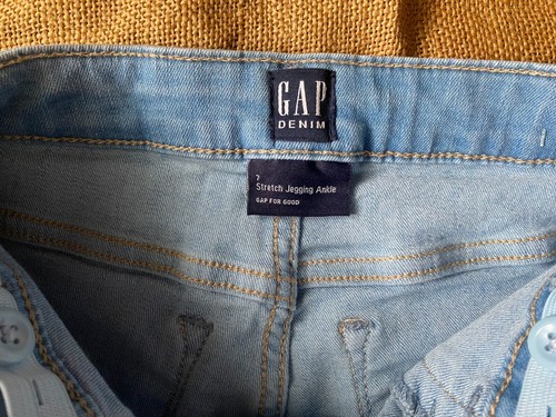 Gap Denim Girls Stretch Ankle Jegging Size 7 Daisy Embroidered - Picture 6 of 7