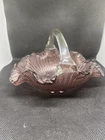 Fenton Cranberry Glass Basket