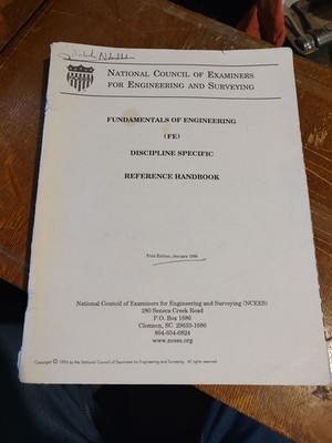 Fundamental Of Engineering (FE) Discipline Specific Reference Handbook
