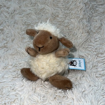 Jellycat 2000 ''I am Baby Puffball Sheep'' seltenes kleines flauschiges Stofftier - Etikett J122