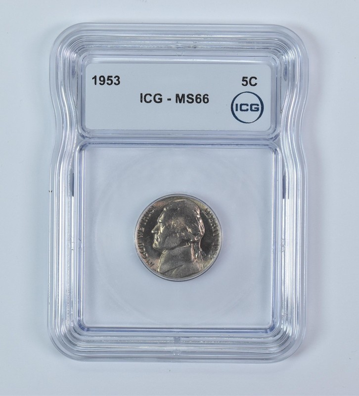 1953 Jefferson Nickel MS66 ICG *8234