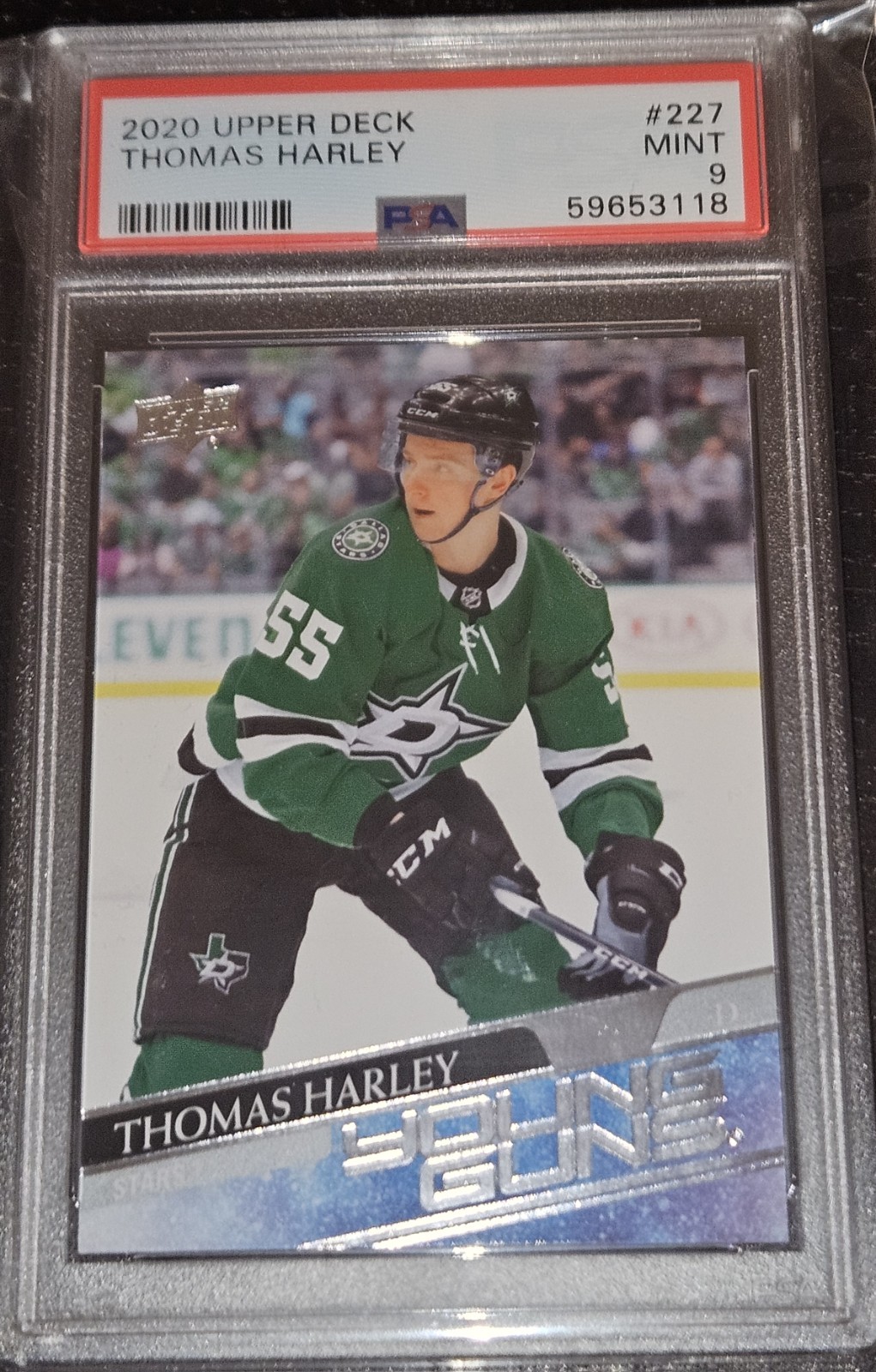 2020-21 Thomas Harley Upper Deck Young Guns Rookie RC #227 PSA 9 MINT