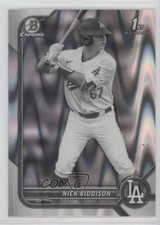 2022 Bowman Draft Chrome Black & White RayWave Refractor Nick Biddison 0q4s