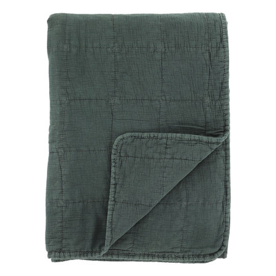 Chic Antique Aix Vintage Quilt Kiefergrün