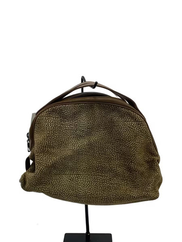 BORBONESE handbag suede BRW all-over pattern