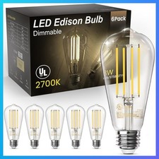 LED Edison Light Bulbs, E26 Dimmable Vintage Bulb, 8W  60W Equivalent