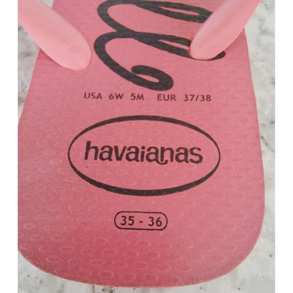 Chanclas Sandalias Havaianas Niños Rosa Minnie Mouse Zapatos Talla 6W/5M Foto 2 de 4
