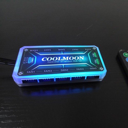 RGB Fan Controller Remote Control Computer Case 12V PC Cooling Chassis Fan Hub Z - Afbeelding 7 van 12