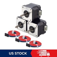 STEPPERONLINE 3pcs Nema 17 Stepper Motor 60oz.in 38mm 1.5A 1.8 Laser 3D Printer