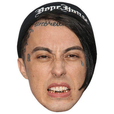 Ronnie Radke (Grills) Celebrity Mask, Flat Card Face, Fancy Dress Mask