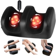 Electric Foot Massager Machine with Heat, Shiatsu Kneading Feet and Calf