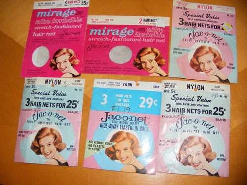 ** Vintage Hairnets * 26 Assorted Colors * Unused * 40's to 70's ** - Bild 2 von 4