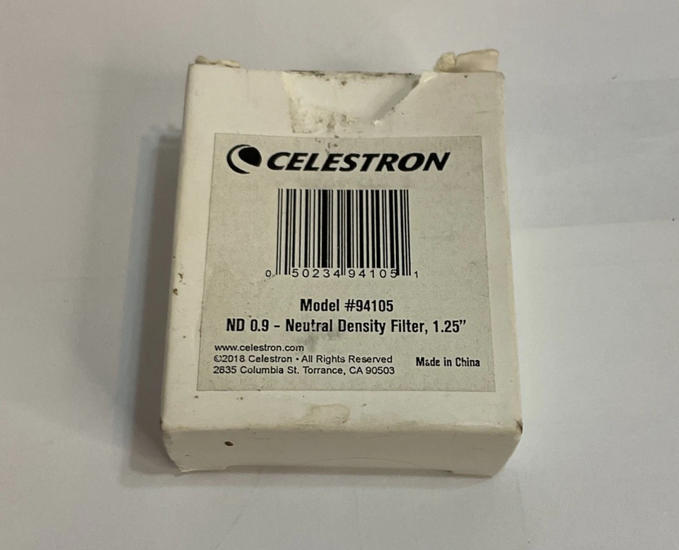 Celestron Telescope Filt ND 0.9 13% Neutral Density / Moon Filter - 1.25" # 9410 - Image 2 of 2