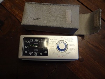 CITIZEN DESK MINI ALARM PAN AM AIRLINES PAA 50TH ANNIVERSARY VINTAGE NOT WORKING