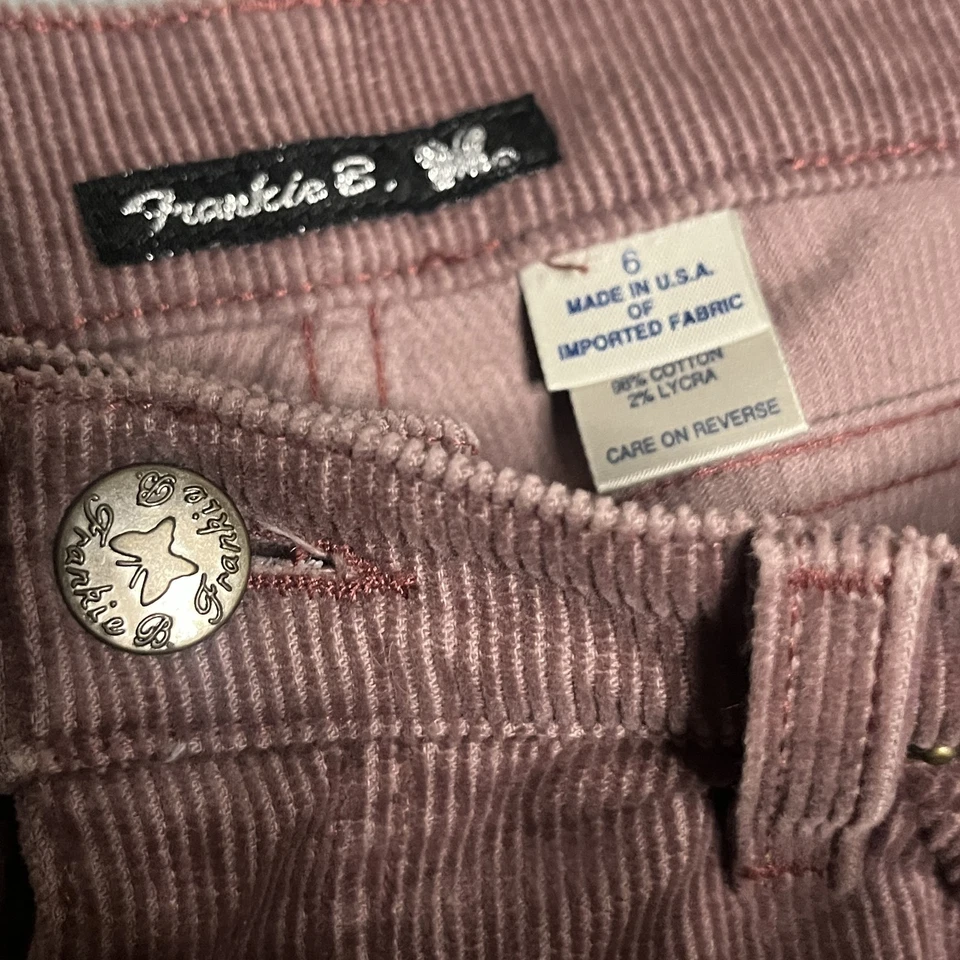 Frankie B Pants Womens 6 Brown Corduroy Flare Leg Low Rise Y2K Stretch Retro - Image 2 of 4