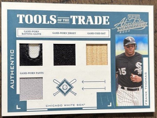 2004 Playoff Abs Mem Frank Thomas Tools Of The Trade Quad Relikt #TT-49. 10/50