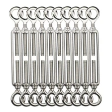 10 Pack Turnbuckle Eye and Eye Stainless Steel Turnbuckle Eye to Eye M5 Turnb...