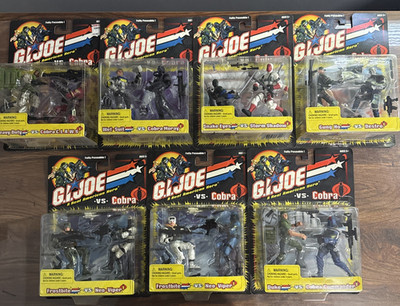 G.I.Joe vs Cobra ARAH Lot of 7 figures2001 Hasbro New & Sealed w/ two variants