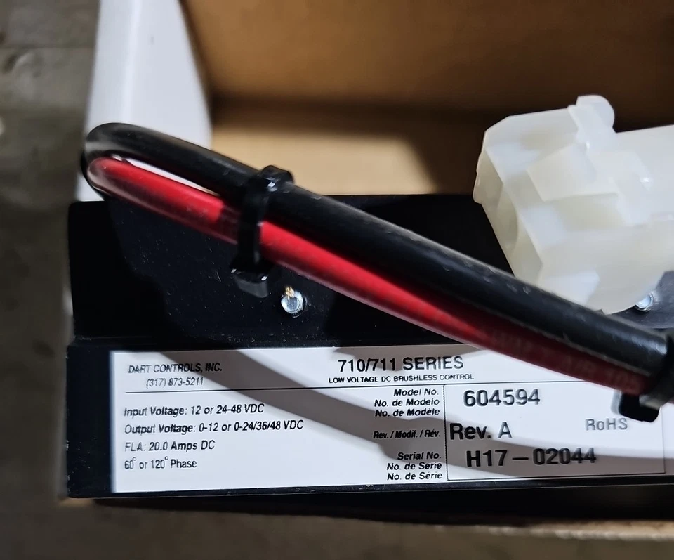 DART CONTROLS 710/711 SERIES 604594 710ADC Low Voltage Brushless Motor. #z47 - Image 3 of 3