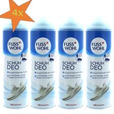 4x FUSSWOHL Schuhdeo Spray 200ml – gegen Geruch, Frische Schuhe & Sneaker