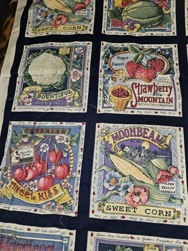 VTG Joan Kessler Secrets of The Garden 30 Blocks Panel Cotton Fabric 34"x 43" - Picture 3 of 9