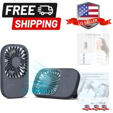 Handheld Mini Lash Fan with Bracket, Small Portable USB Rechargeable Personal...