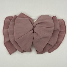 Vintage Hair Bow Clip Dusty Rose Cottagecore Dreamy Romantic New Old Stock