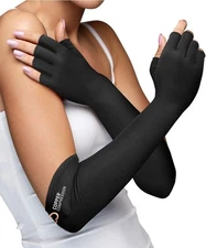 Copper Compression Long Arthritis Pain Relief Gloves - Copper Infused Orthopedic