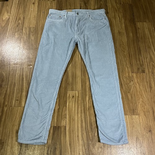 Levi's 512 Blue Corduroy Pants Men's Size 38x32 Thick Slim Taper Ribbed NEW