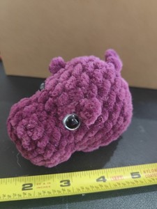 Handmade Crocheted Hippo/Hippopotamus Toy New