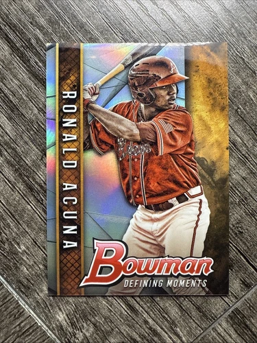 2017 Bowman Chrome Ronald Acuna Jr /250 Defining Moments Refractor RC Braves