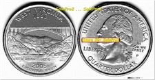 USA 2005 UNITED STATES OF AMERICA QUARTER 25 CENT WEST VIRGINIA BRIDGE COIN AUNC
