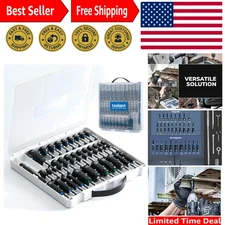 Comprehensive 34-Piece Deep Nut Driver Set: Magnetic Impact Drivers Included