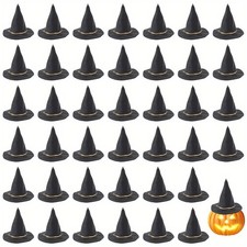 40pcs Plastic Cabochons Witch Hat Black 25x25x25mm craft product toy