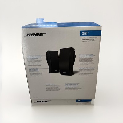 Bose 251 Environmental Speakers Pair Black with Brackets Brand New Open Box