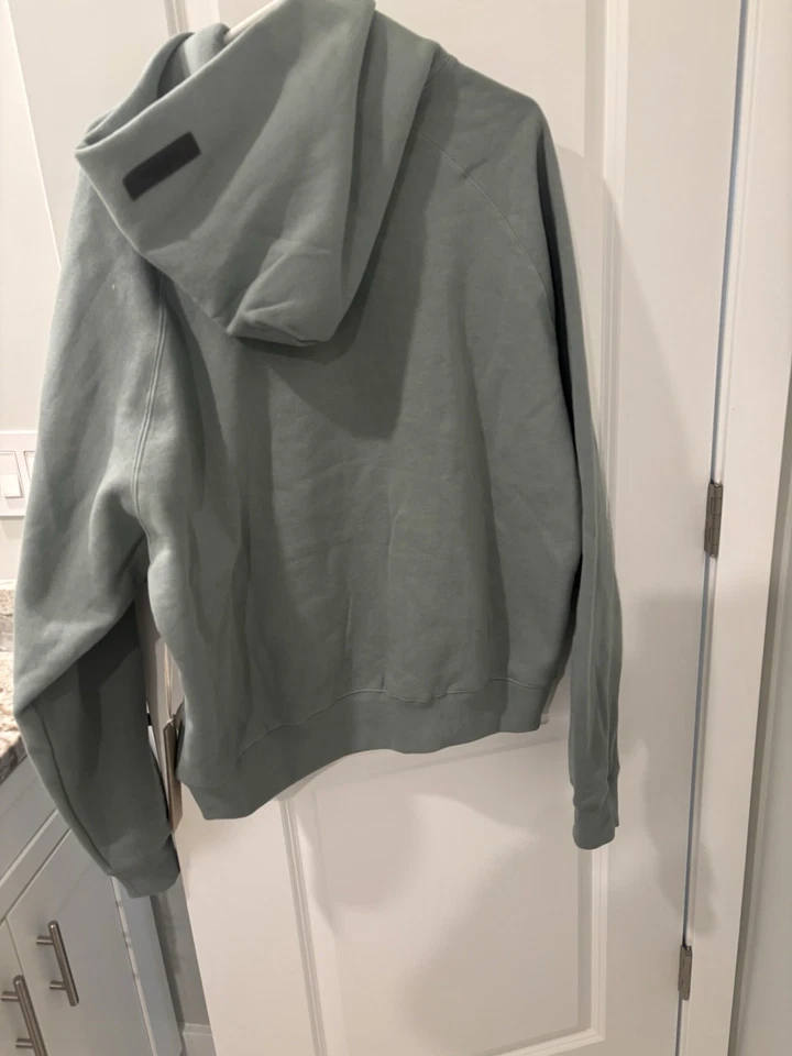 Fear of God ESSENTIALS Hoodie – Sycamore (Green) – Size Small – Authentic - Image 2 of 4