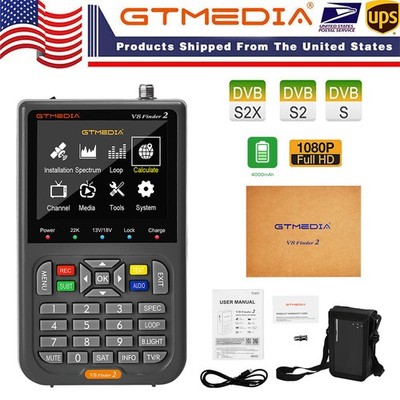 GTMEDIA V8X Satellite Receiver FTA DVB-S2/S2X Decoder 3.5'' LCD FullHD Decoder