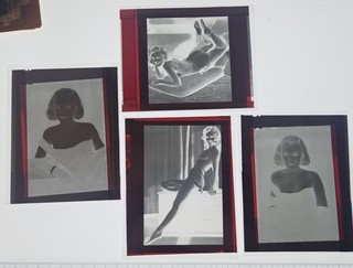 4 Marilyn Monroe medium format 4"x5" Film Photo Negatives 1950s Sexy MOVIE STAR