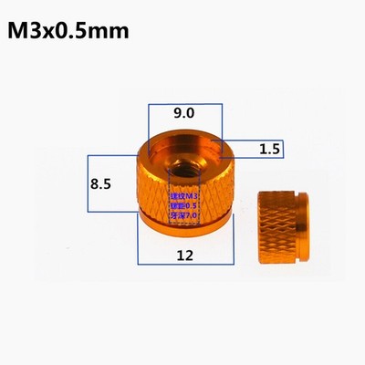 Rändelmutter M3 M3.5 M4 UNC#6-32 Farbe Aluminiumlegierung Blindloch Rundmuttern