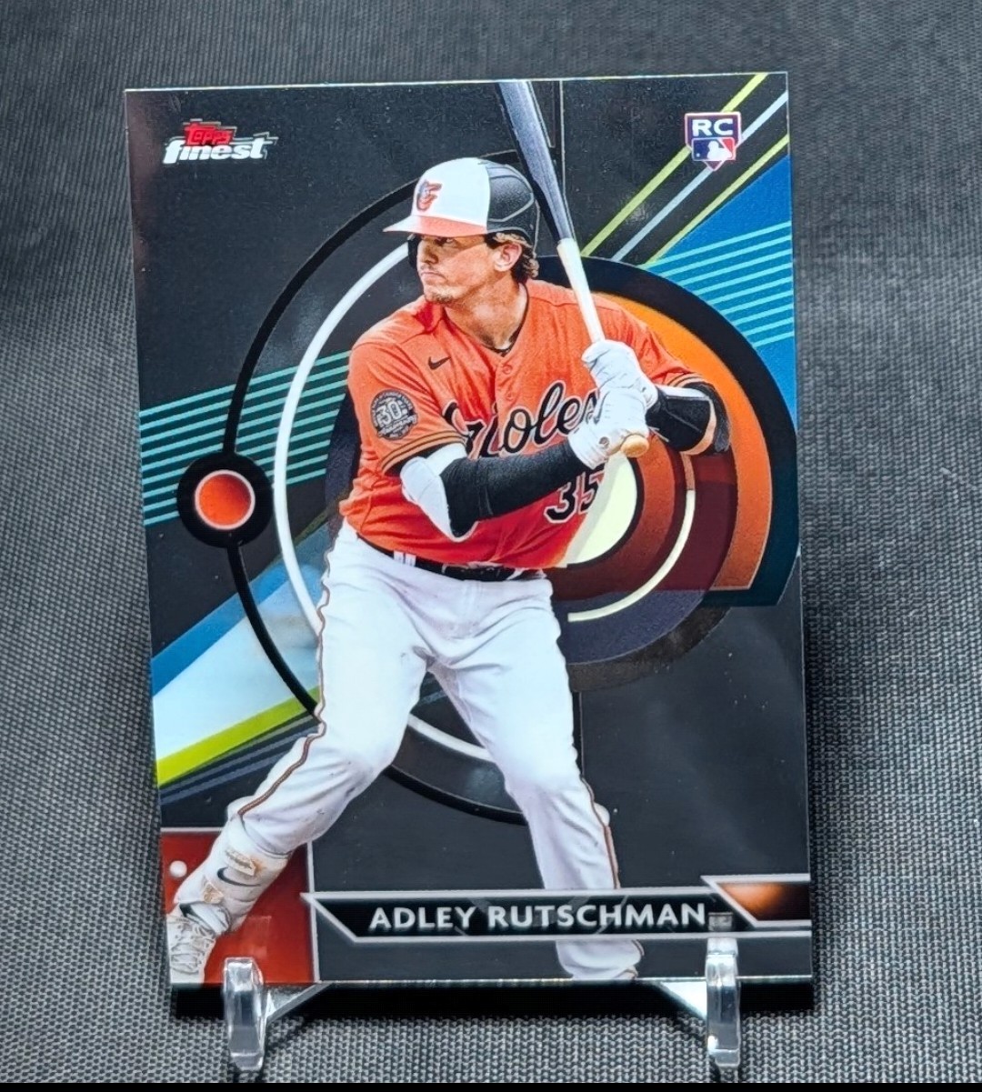 Adley Rutschman Rookie RC 2023 Topps Finest Chrome Card #22 Baltimore Orioles
