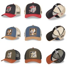 CAPSLAB Premium Trucker Cap TOM & JERRY Basecap Mesh Kappe Logo Patch Druckknopf