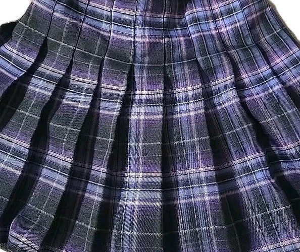 Falda corta a cuadros para niñas M mediana 10 12 púrpura como Wednesday Addams Whimsey Goth Foto 2 de 4