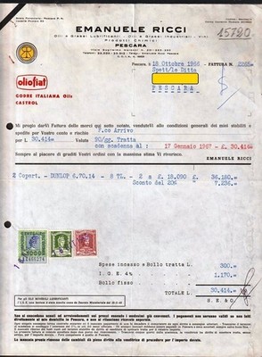 15720 invoice EMANUELE RICCI - PESCARA - , see mod. custom