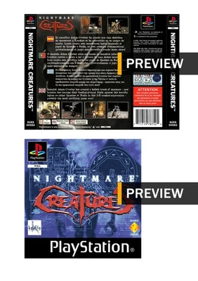 Nightmare Creatures - PlayStation Replacement PS1 Inlay Covers Front Back - Image 1 of 3